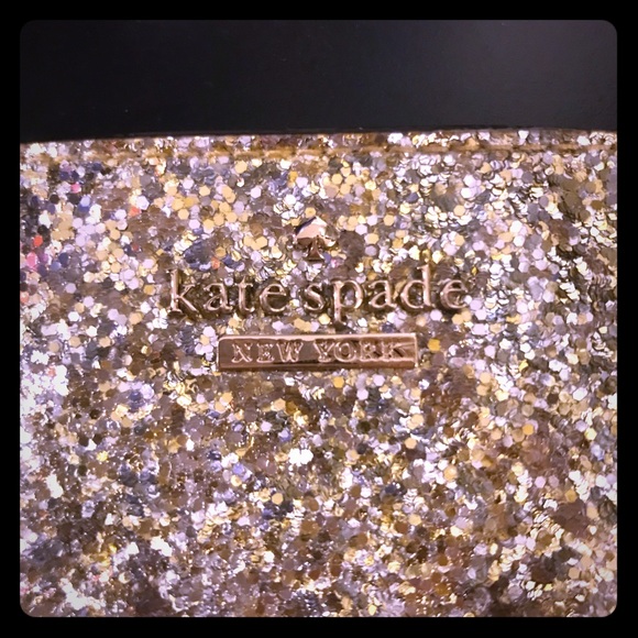kate spade Handbags - Kate Spade ♠️ sparkly gold card Holder;  NWOT